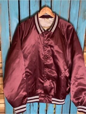 Vintage 80s Grindstone Charley’s restaurant and bar satin bomber jacket XXL USA